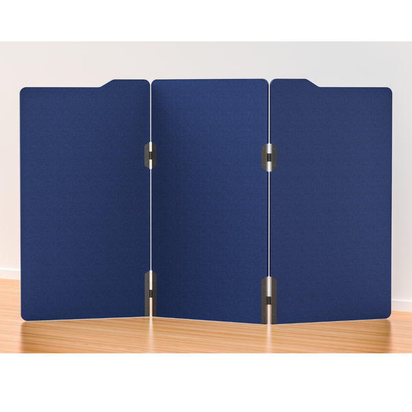 Milford Acoustic Free Standing 3 Panel Office Floor Partition/Screen