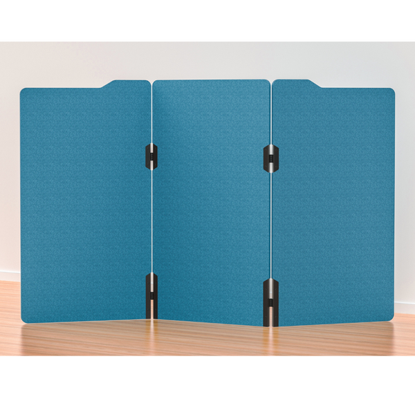 Milford Acoustic Free Standing 3 Panel Office Floor Partition/Screen