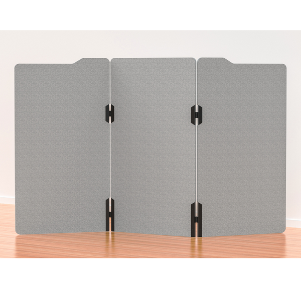 Milford Acoustic Free Standing 3 Panel Office Floor Partition/Screen