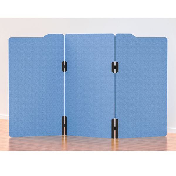 Milford Acoustic Free Standing 3 Panel Office Floor Partition/Screen