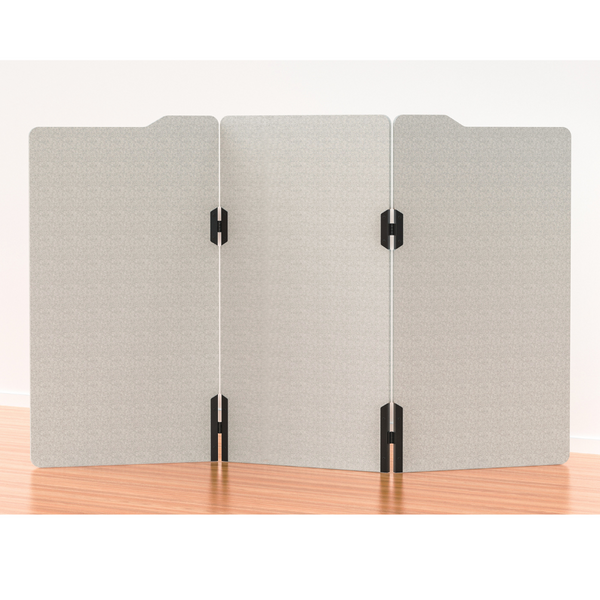 Milford Acoustic Free Standing 3 Panel Office Floor Partition/Screen