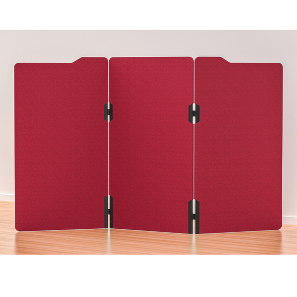 Milford Acoustic Free Standing 3 Panel Office Floor Partition/Screen