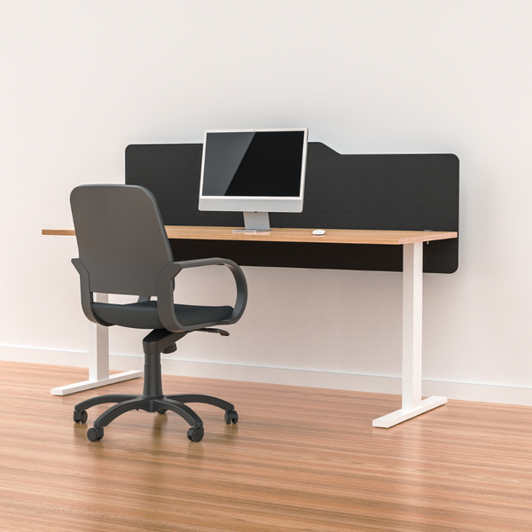 MILFORD Acoustic Desk Mounted Screen Partition 600mm High Modesty Panel