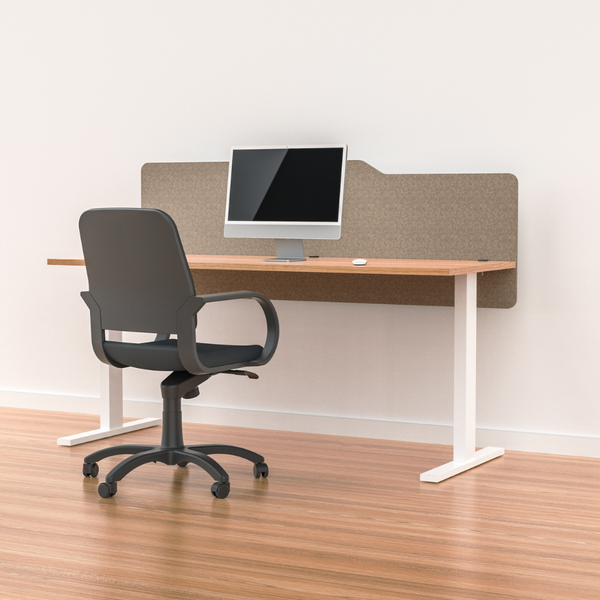 MILFORD Acoustic Desk Mounted Screen Partition 600mm High Modesty Panel