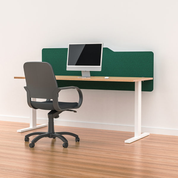 MILFORD Acoustic Desk Mounted Screen Partition 600mm High Modesty Panel