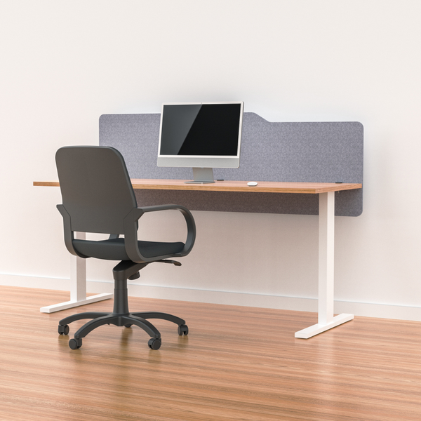 MILFORD Acoustic Desk Mounted Screen Partition 600mm High Modesty Panel