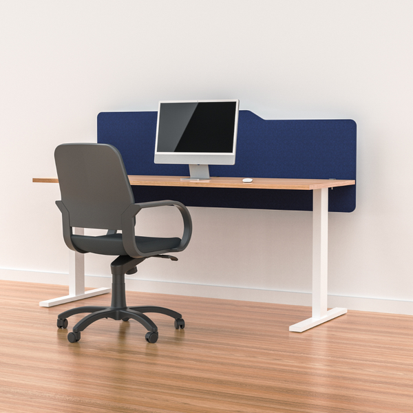 MILFORD Acoustic Desk Mounted Screen Partition 600mm High Modesty Panel