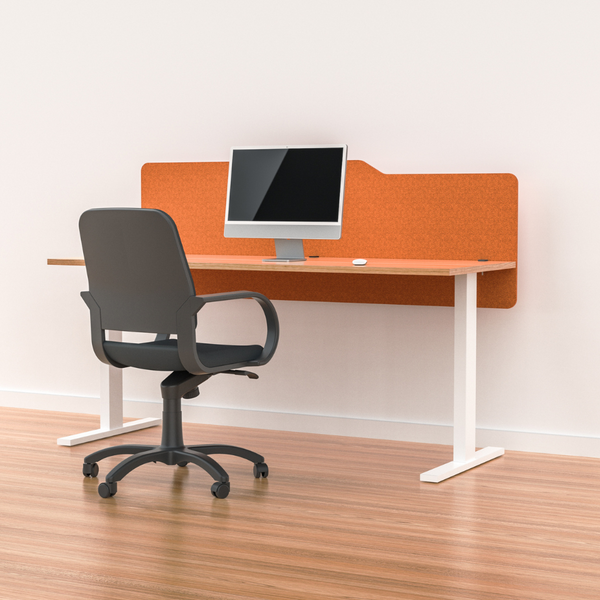MILFORD Acoustic Desk Mounted Screen Partition 600mm High Modesty Panel