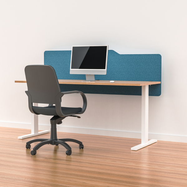 MILFORD Acoustic Desk Mounted Screen Partition 600mm High Modesty Panel