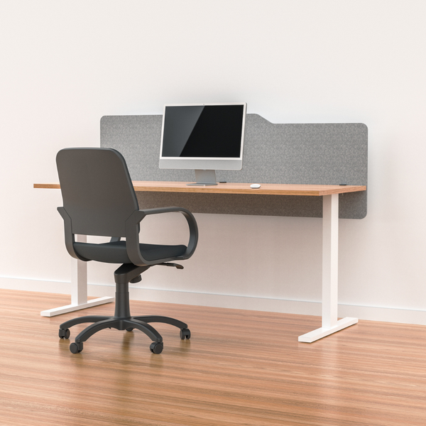 MILFORD Acoustic Desk Mounted Screen Partition 600mm High Modesty Panel