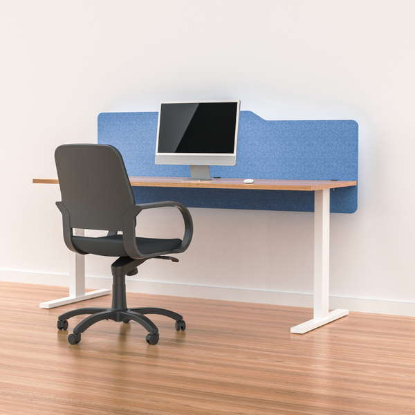 MILFORD Acoustic Desk Mounted Screen Partition 600mm High Modesty Panel