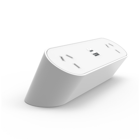 Nova Trio  x 2 GPO + USB C/A  with 3-pin plug