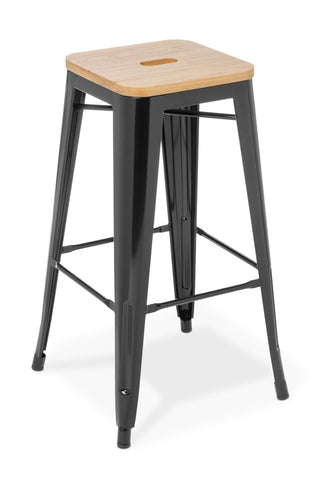 Industry Bar Stool With Ash Timber Top