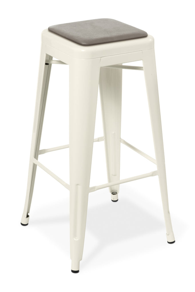 Industry Bar Stool with Upholstered Soft Seat