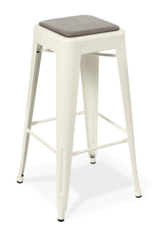 Industry Bar Stool with Upholstered Soft Seat