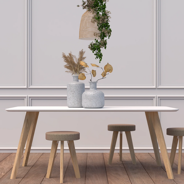 Oslo Rectangle Boardroom Meeting Table Ash Timber Base