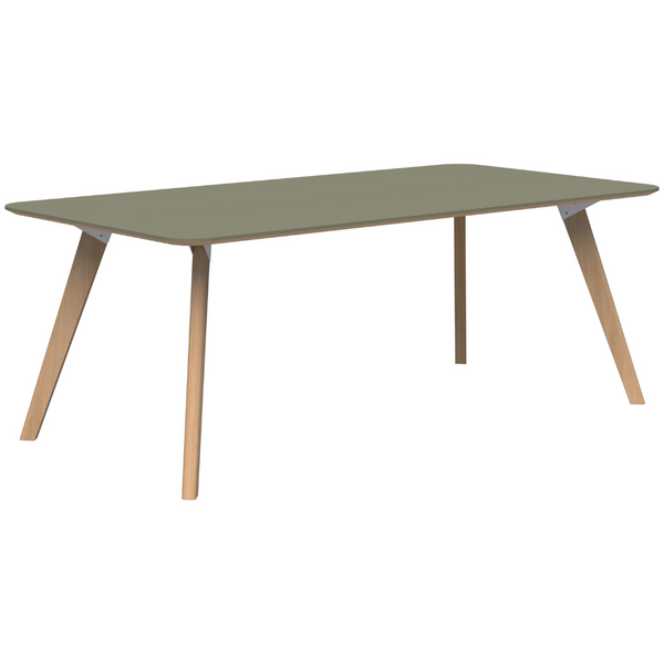 Oslo Rectangle Boardroom Meeting Table Ash Timber Base
