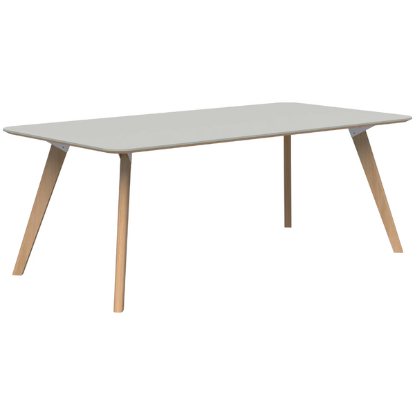 Oslo Rectangle Boardroom Meeting Table Ash Timber Base