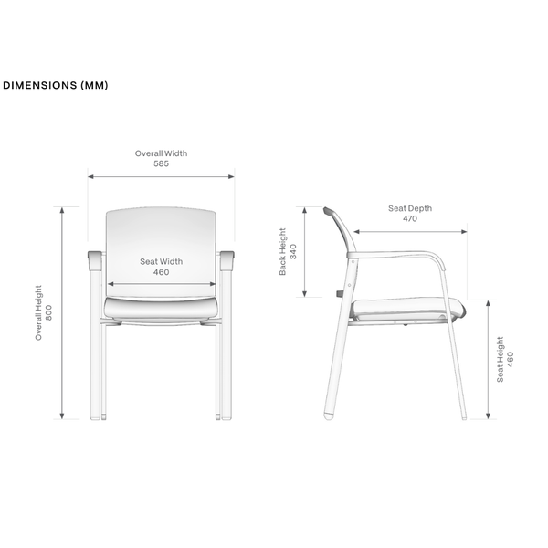 Knight Ozone Mesh Back Visitor Chair