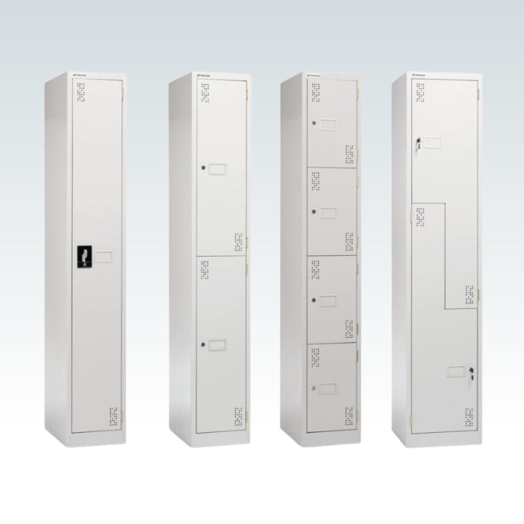 Precision Classic Steel Lockers White With Cam Lock