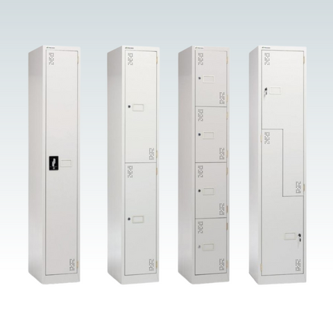 Precision Classic Steel Lockers White With Cam Lock