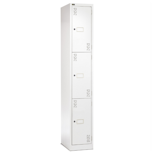 Precision Classic Steel Lockers White With Cam Lock