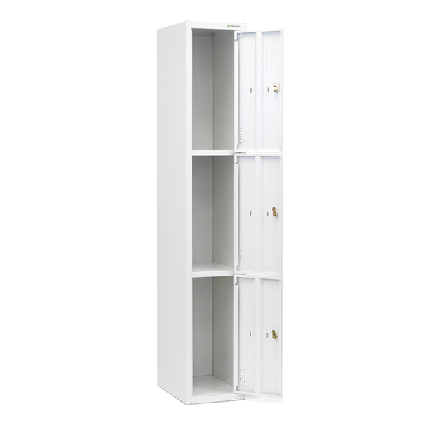 Precision Classic Steel Lockers White With Cam Lock