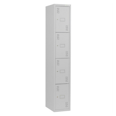 Precision Classic Steel Lockers Silver Grey With Cam Lock