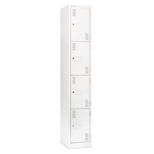 Precision Classic Steel Lockers White With Cam Lock