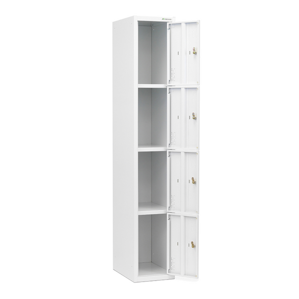 Precision Classic Steel Lockers White With Cam Lock