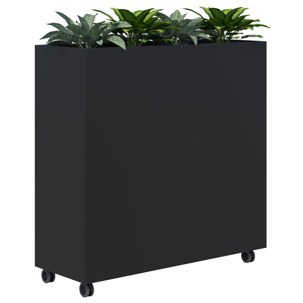 Workspace Mobile Office Planter Box - With Artificial Plants
