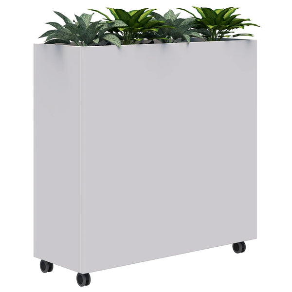 Workspace Mobile Office Planter Box - With Artificial Plants