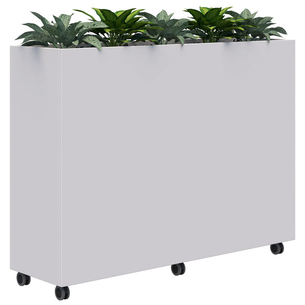 Workspace Mobile Office Planter Box - With Artificial Plants