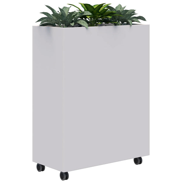Workspace Mobile Office Planter Box - With Artificial Plants