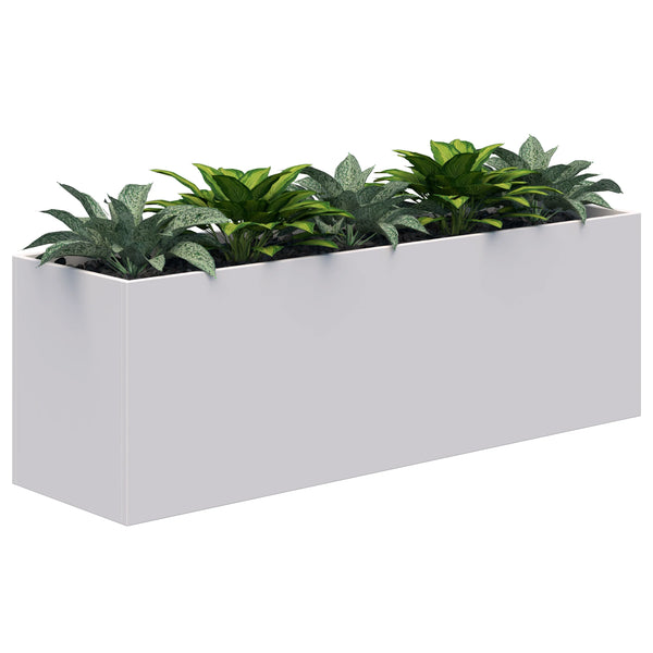 Workspace Office Planter Box - With Artificial Plants