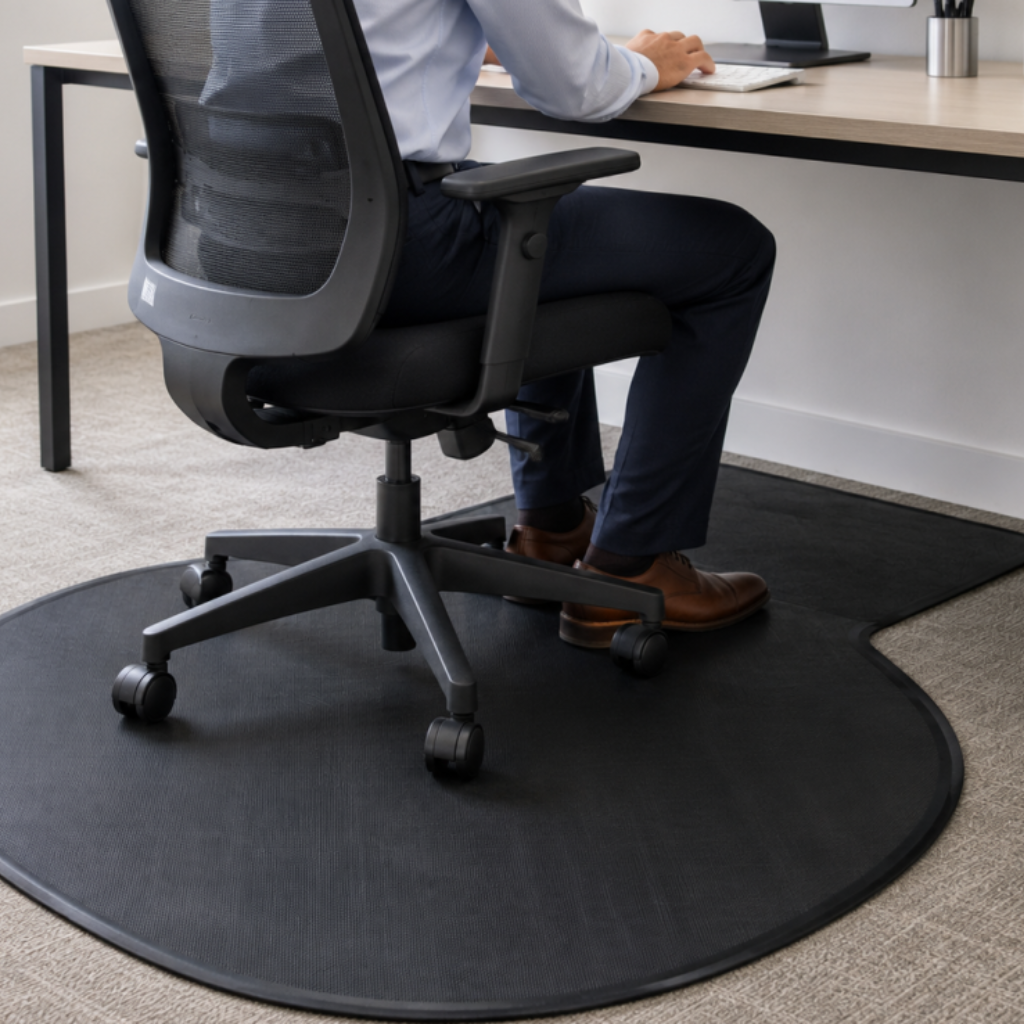 CoverZone Rubber Chair Mat Black