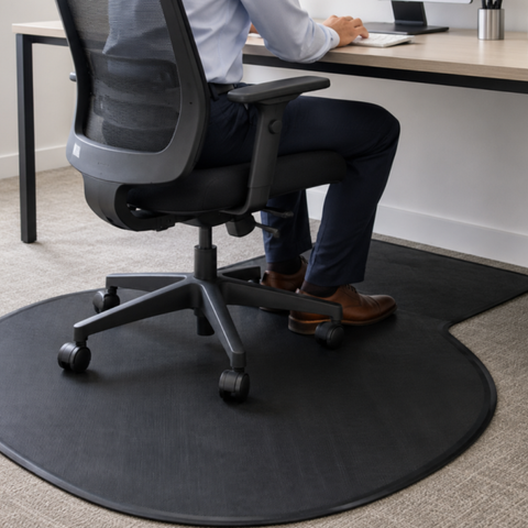 CoverZone Rubber Chair Mat Black