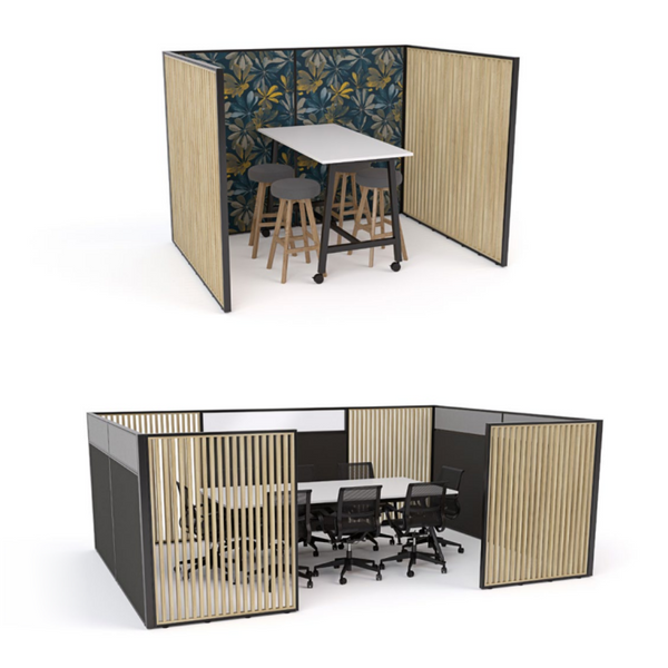 Workspace Slat Studio Divide Floor Standing Screens 1800H