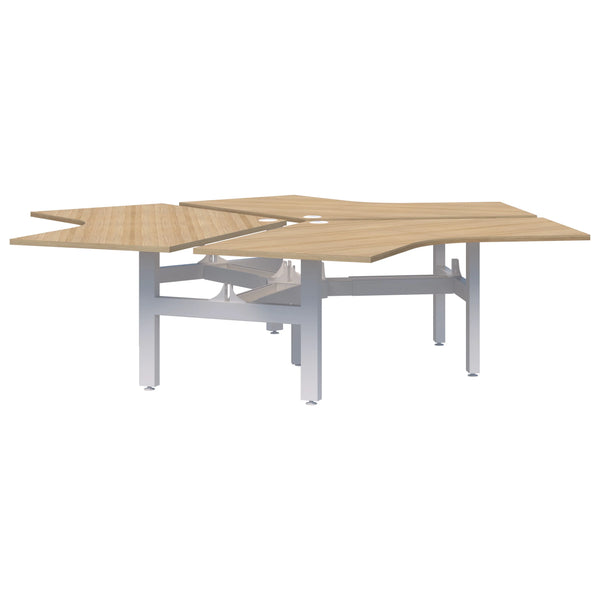 Summit II Fixed Height 120° 3 Pod Desk