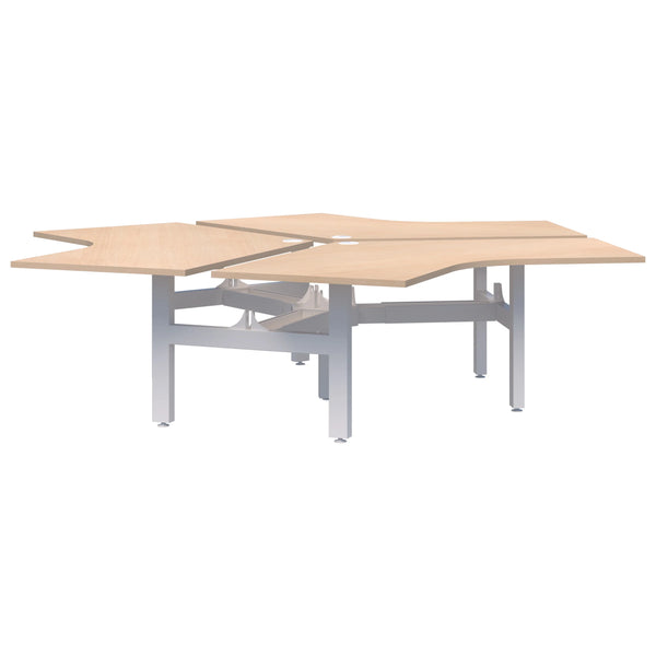 Summit II Fixed Height 120° 3 Pod Desk