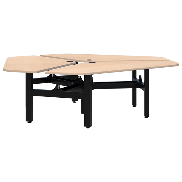 Summit II Fixed Height 120° Rotor 3 Pod Desk