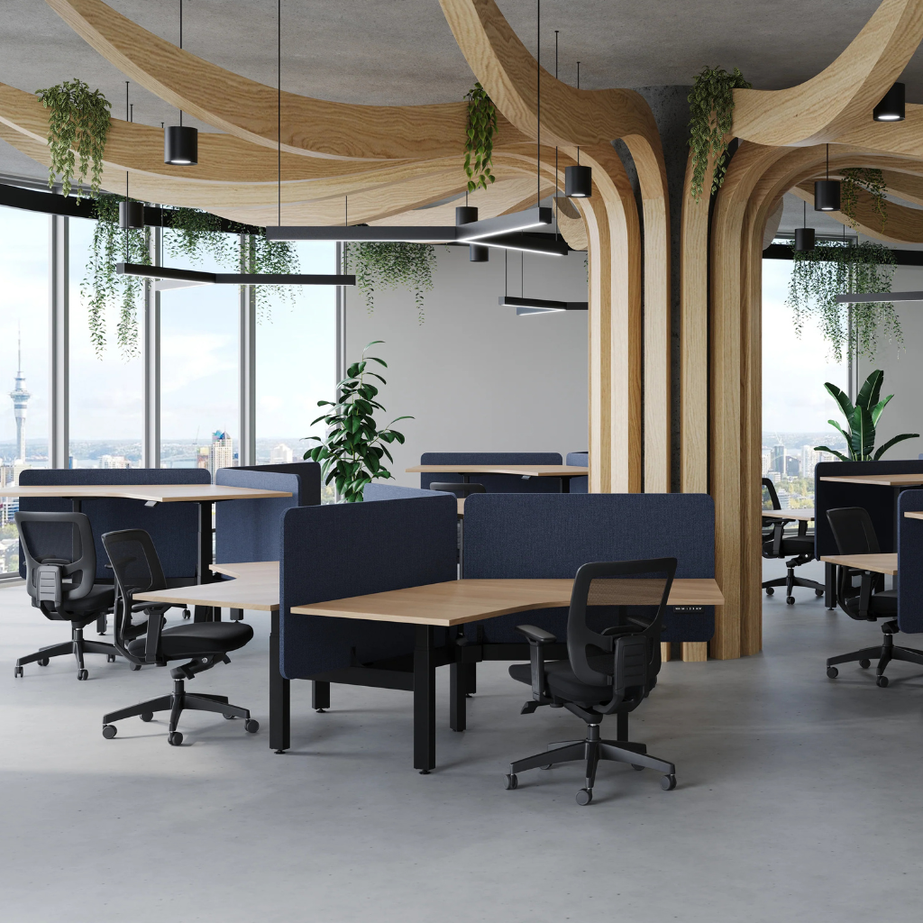 Summit II Fixed Height 120° 3 Pod Desk - Workspace Direct