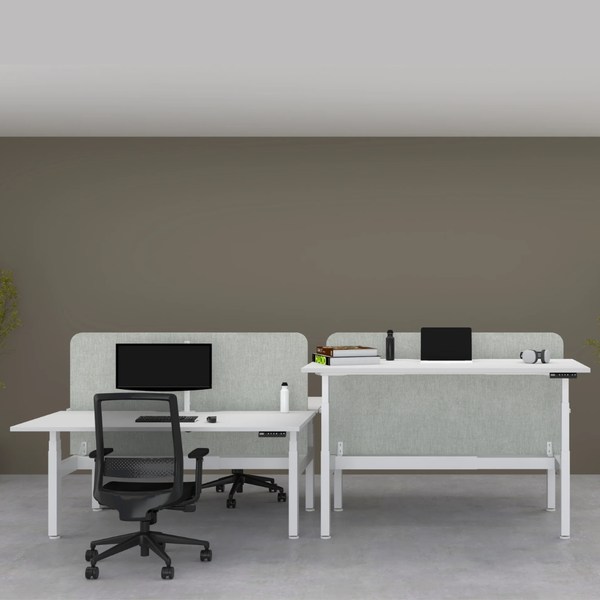Summit II Electric Back-to-Back 2 Person Pod Desk