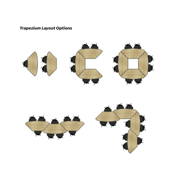 Team Flip Meeting & Training Room Trapezium Table
