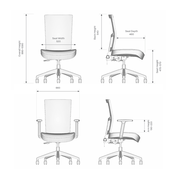 Knight Urban Mesh Back Office Task Chair