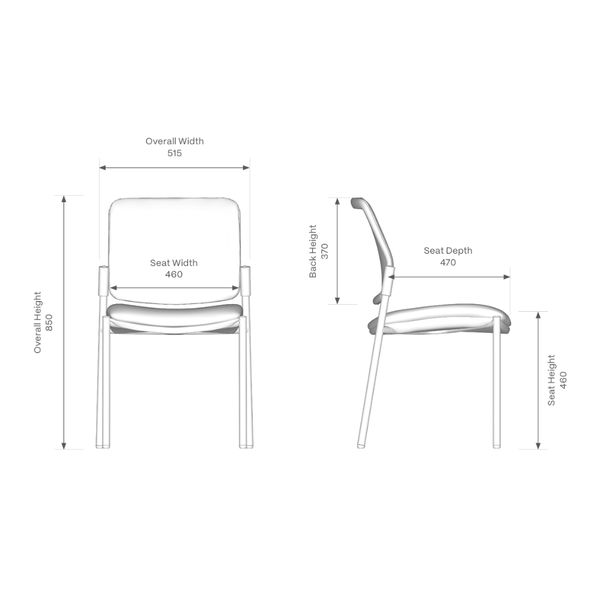 Knight Vision Mesh Express Quickship Visitor Seating