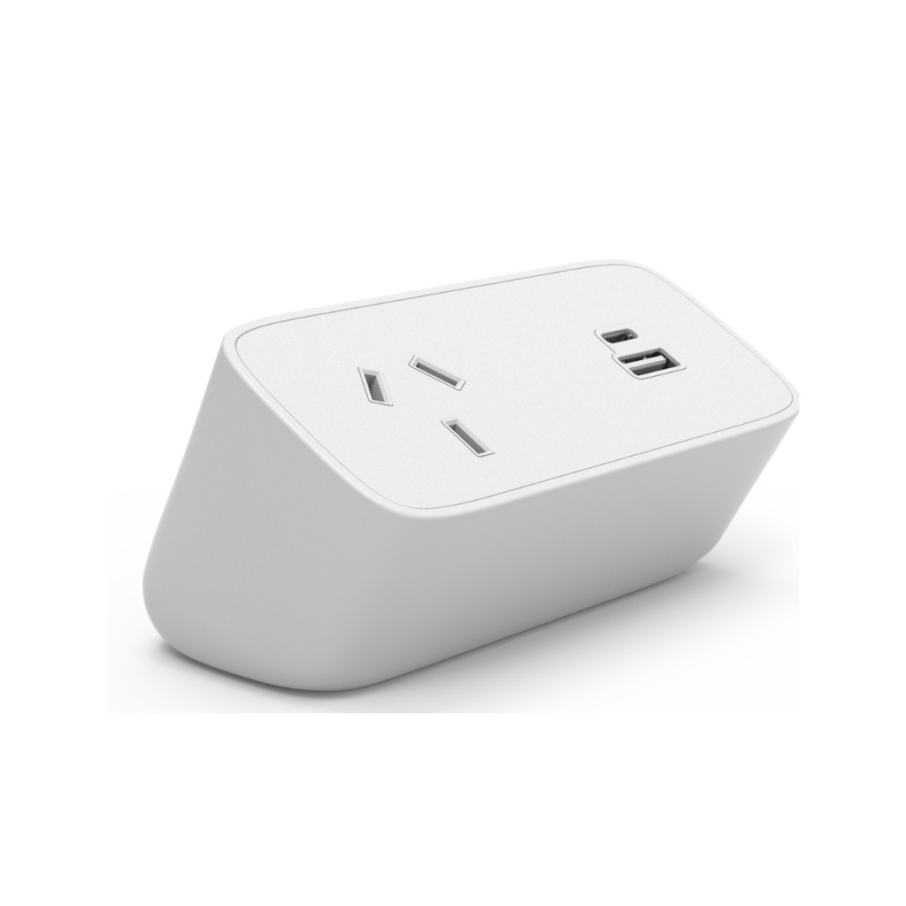Viva Duo x 1 GPO + USB C/A  with 3-pin plug