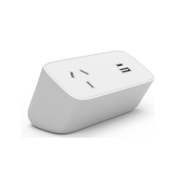 Viva Duo x 1 GPO + USB C/A  with 3-pin plug