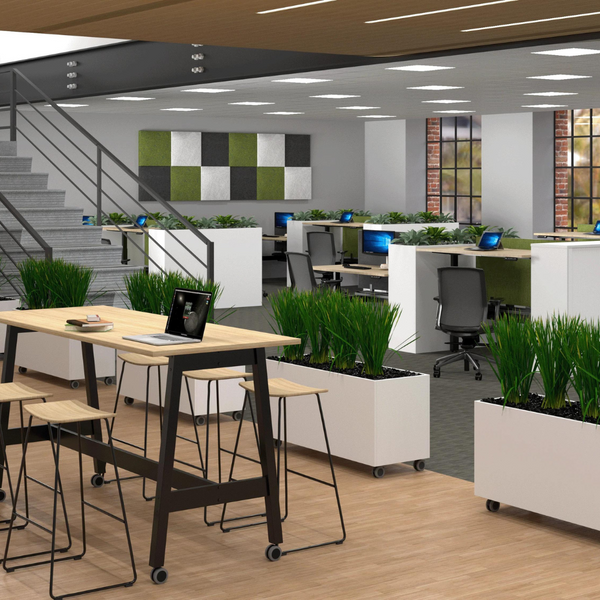 Workspace MOBILE Office Planter Box  - Without Plants