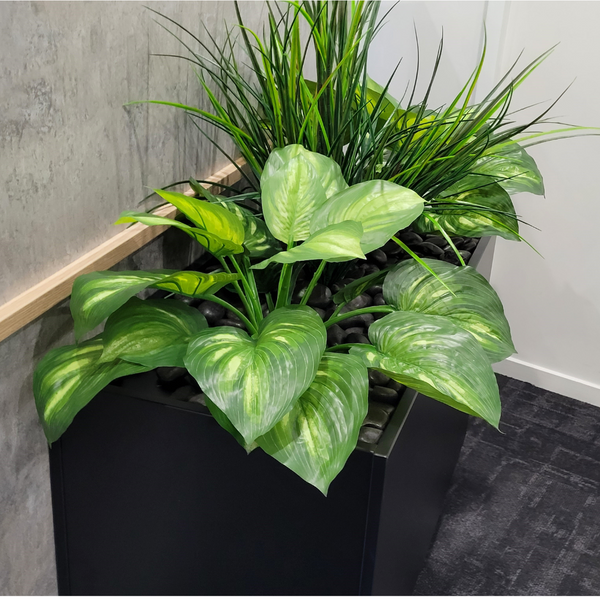 Workspace Mobile Office Planter Box - With Artificial Plants